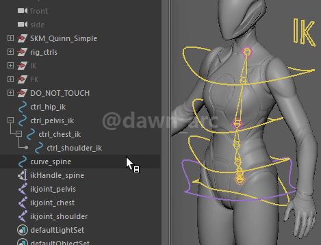 [Maya]Rigging 10 - Spine IK
